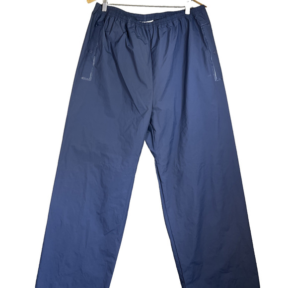Columbia Rain Pants Mens XL Blue Nylon Polyamide Packable Outdoor Pull On Hiking - Picture 1 of 10